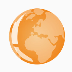 橘色地球模型