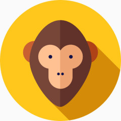 一只长脸的猴子头像