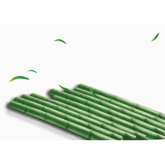 一排绿色竹子