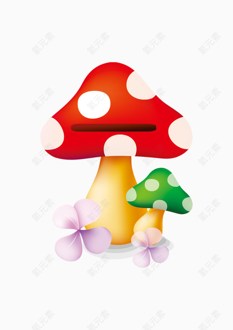 卡通大蘑菇