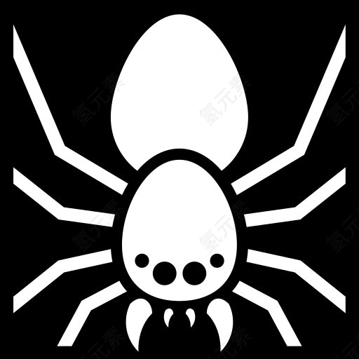 蜘蛛2 黑白色 手绘