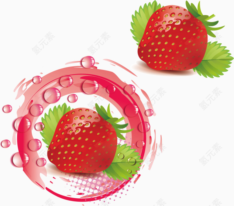 草莓特色宣传海报