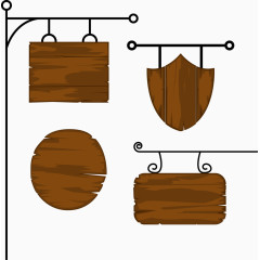矢量木制酒馆招牌