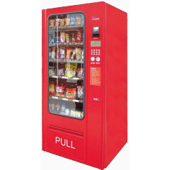 红色高端饮料自动售货机