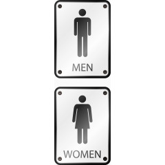 矢量创意设计男女独立洗手间图