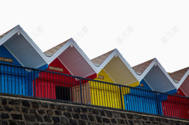彩色沙滩房屋