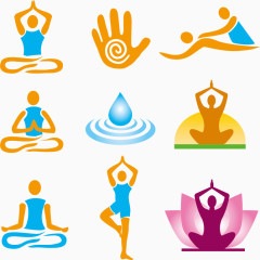 瑜伽logo矢量素材矢量素材