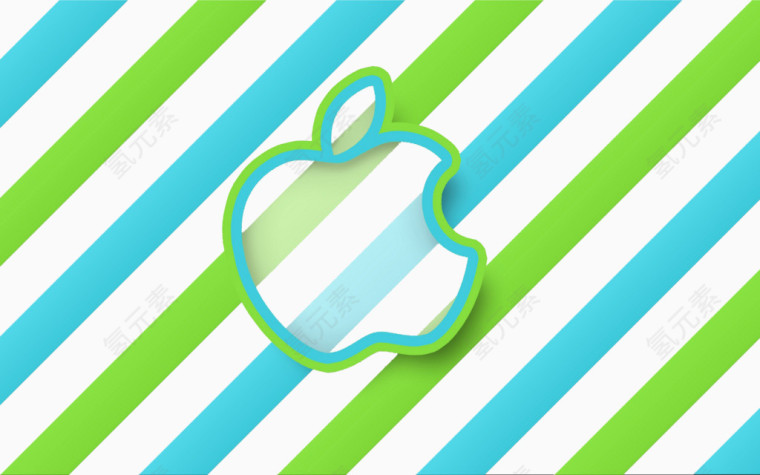 蓝绿条苹果图标
