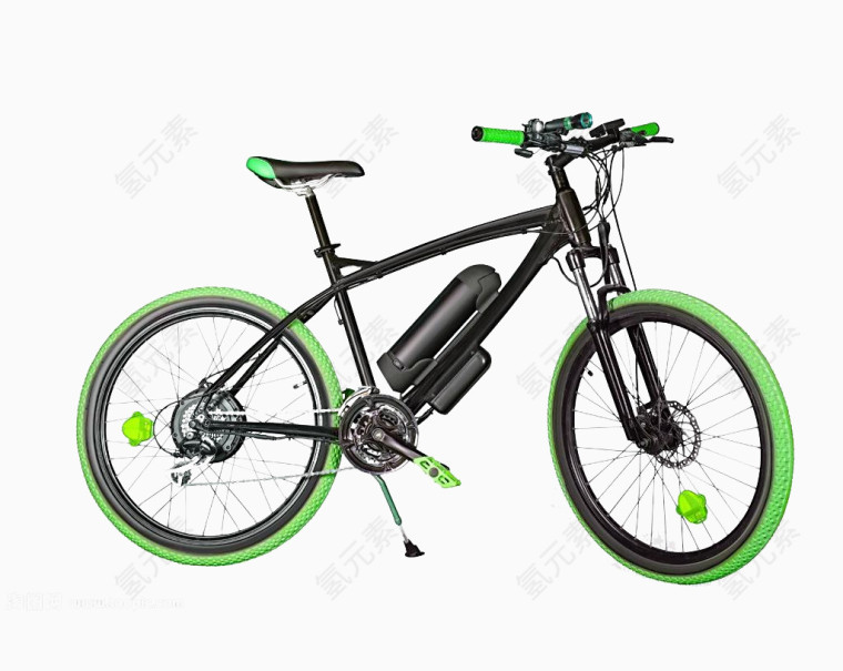 绿色自行车素材免抠