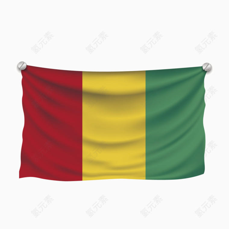 矢量旗标国家几内亚