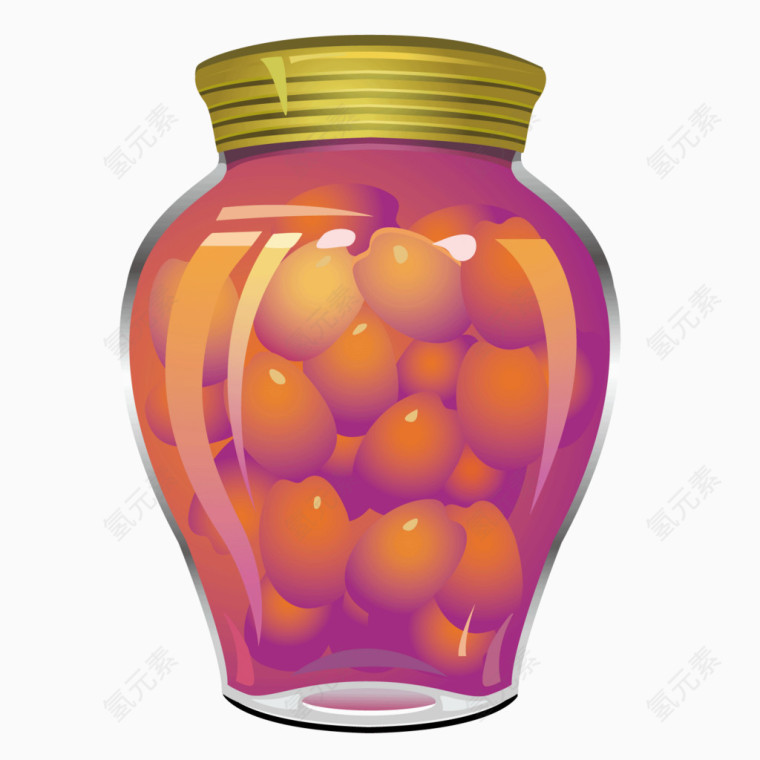 矢量紫色罐头瓶
