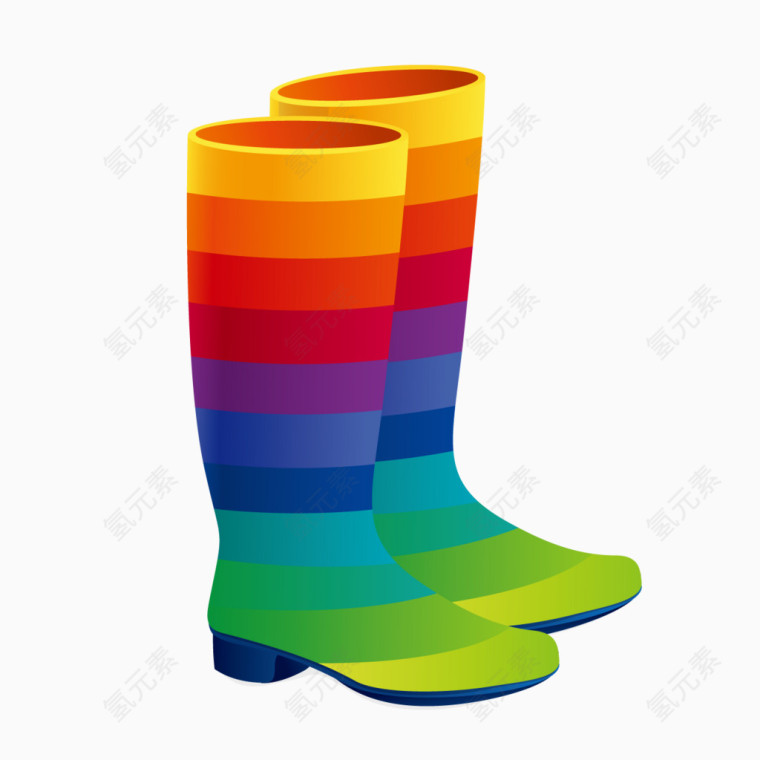 精美彩虹雨靴