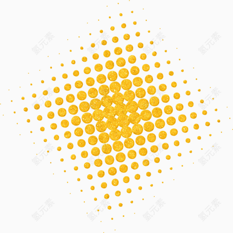 黄色闪烁圆点素材