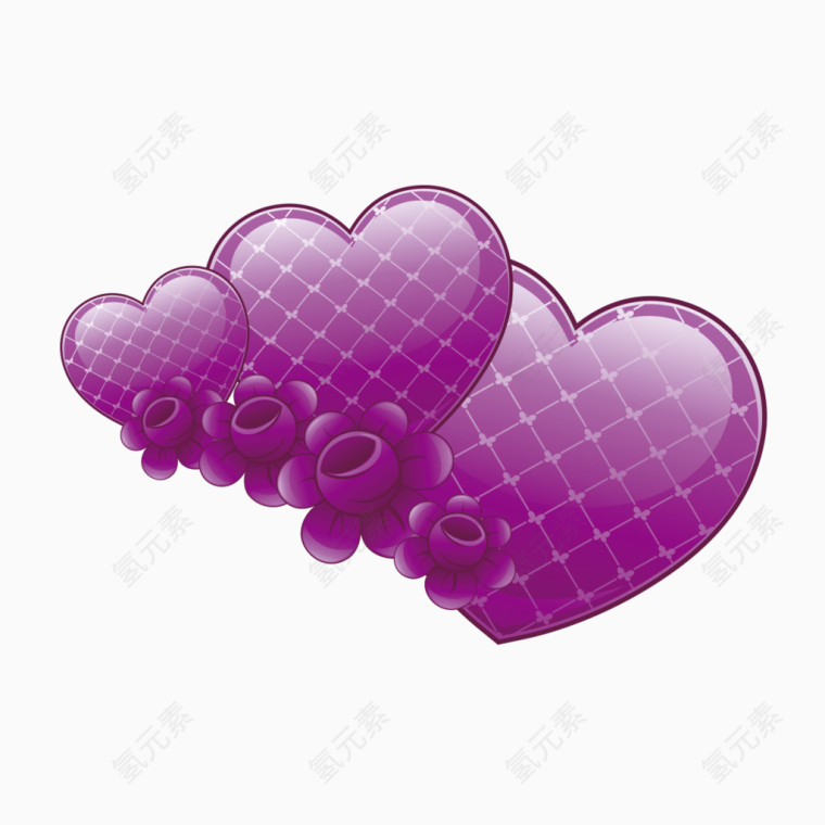 紫色心形图形