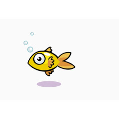 卡通可爱鱼黄色小