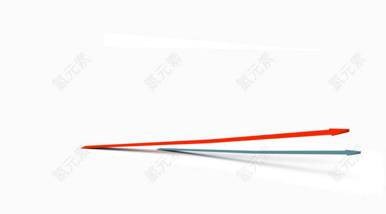 红色蓝色线性商务箭头