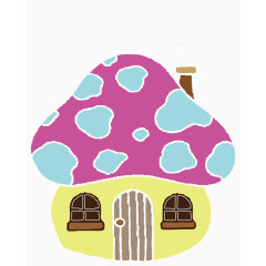 矢量蘑菇房子动画背景素材