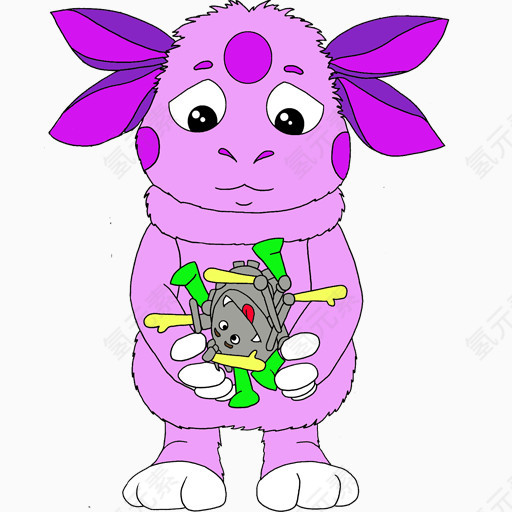 卡通紫色小动物
