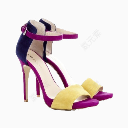 紫罗兰色高跟鞋