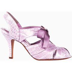 优雅淡紫色女士高跟鞋凉鞋