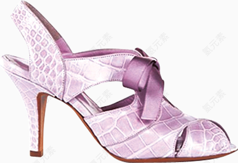 优雅淡紫色女士高跟鞋凉鞋