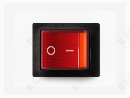 逼真的红色开关按钮PSD素材