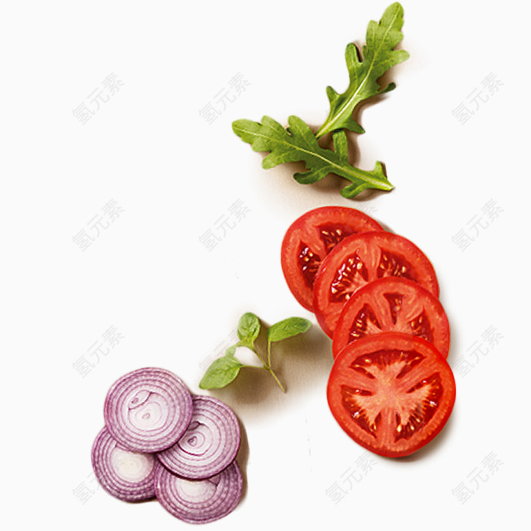 番茄洋葱蔬菜切片