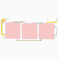 可爱卡通元素方框