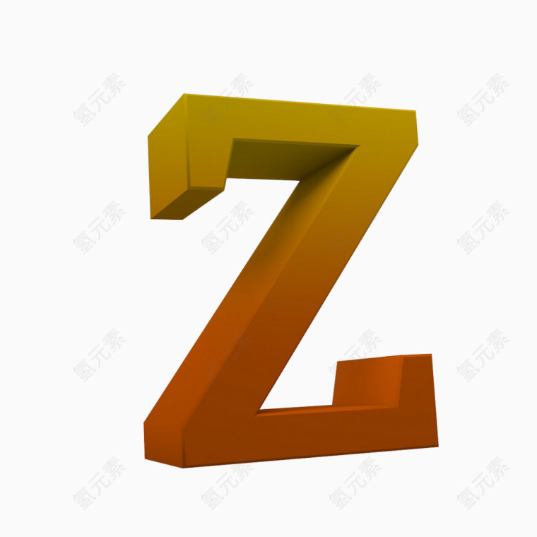 3D抽象字母Z