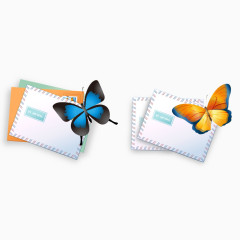 蝴蝶和信封图像
