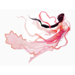 粉色梦幻美丽仙女装饰图案