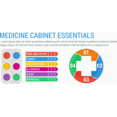 药品柜信息图表矢量素材