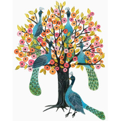 树上的孔雀