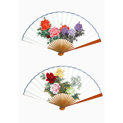 折扇牡丹花系列