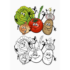 可爱卡通蔬菜形象