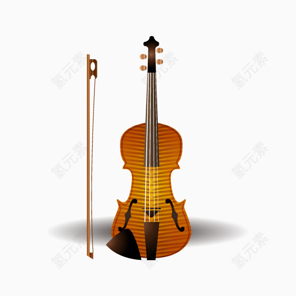 矢量手绘提琴素材