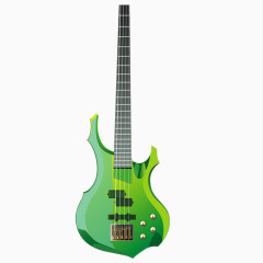 绿色电吉他素材