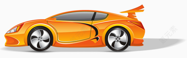 橘黄色的汽车