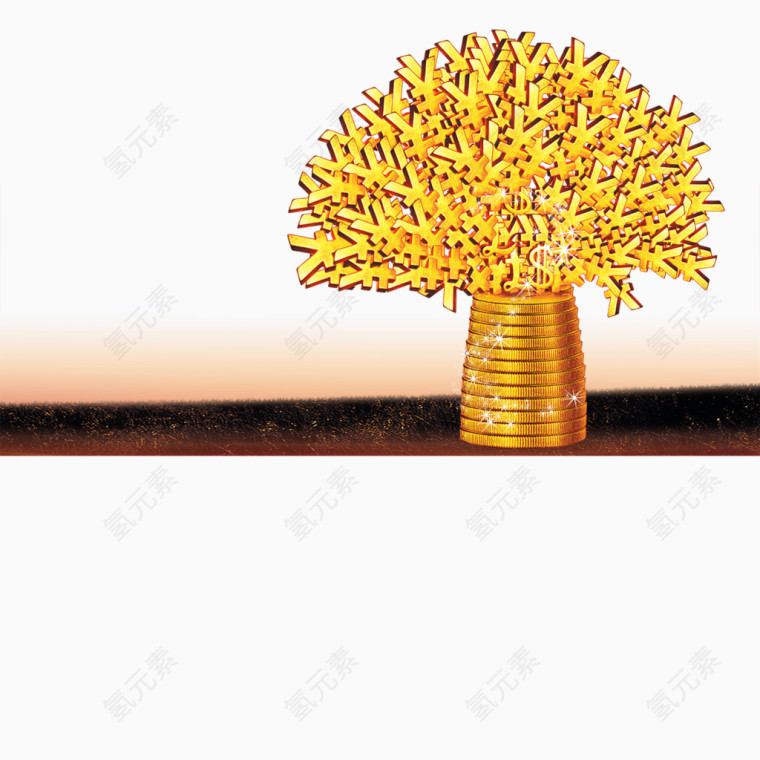 金色财富金钱树