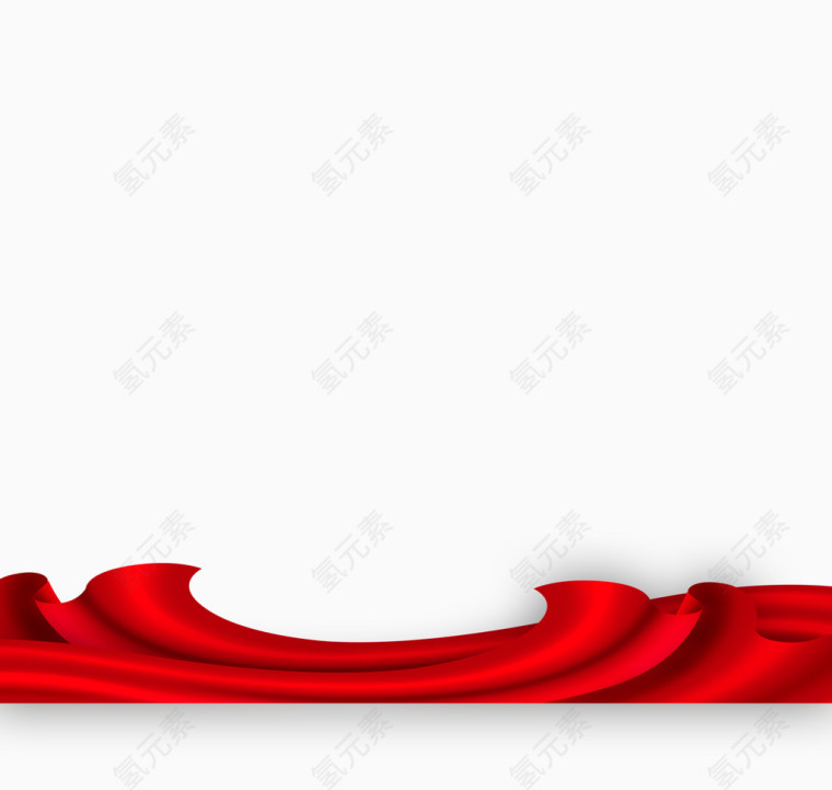 漂浮的红色丝带