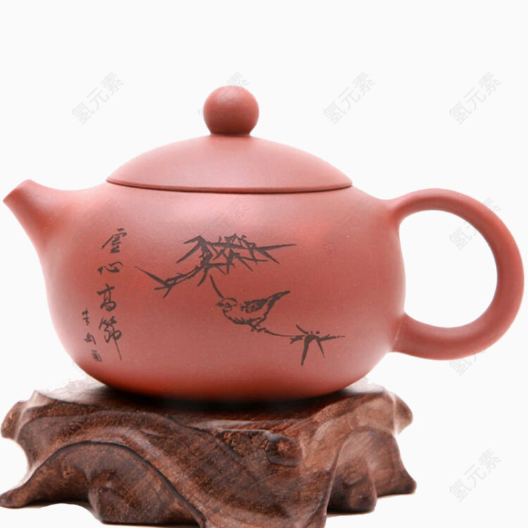 有画的茶壶