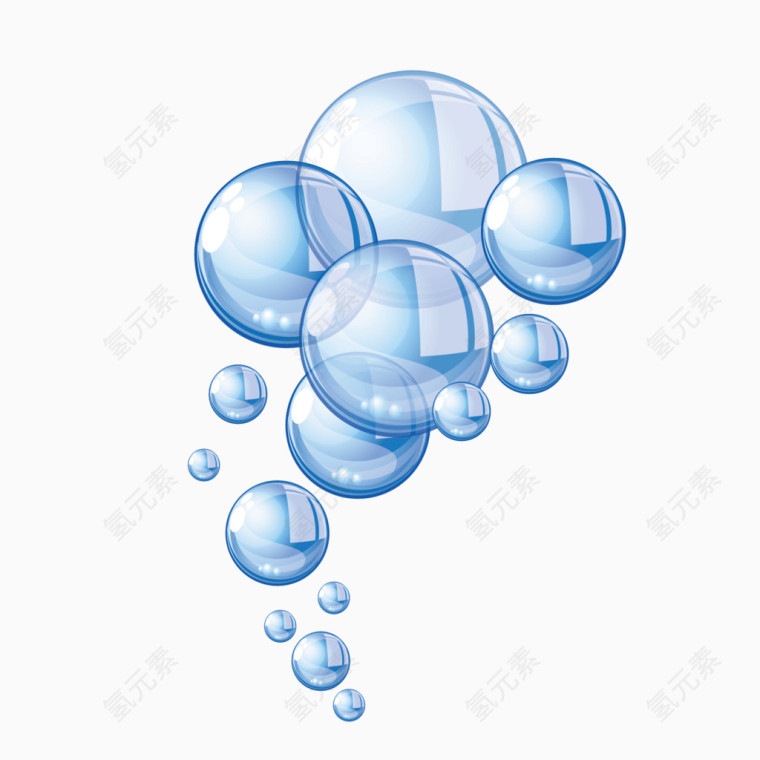 矢量动态升腾的水泡气泡