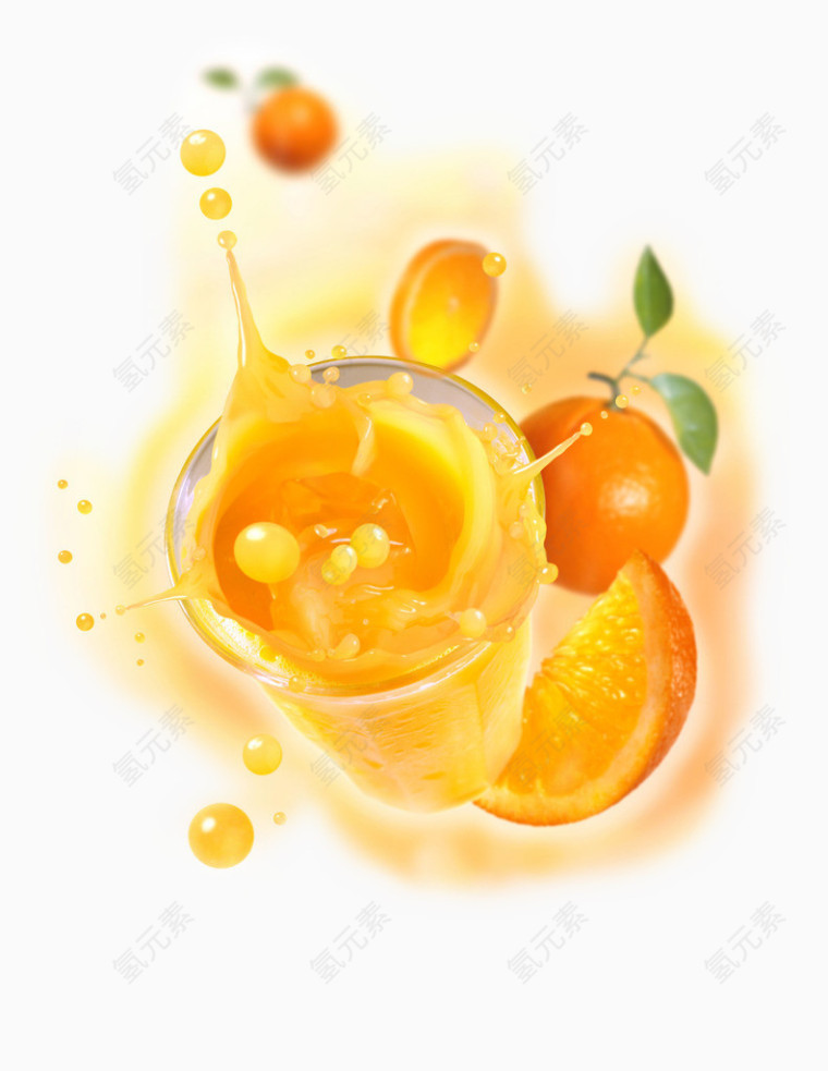 创意橙汁冷饮海报素材