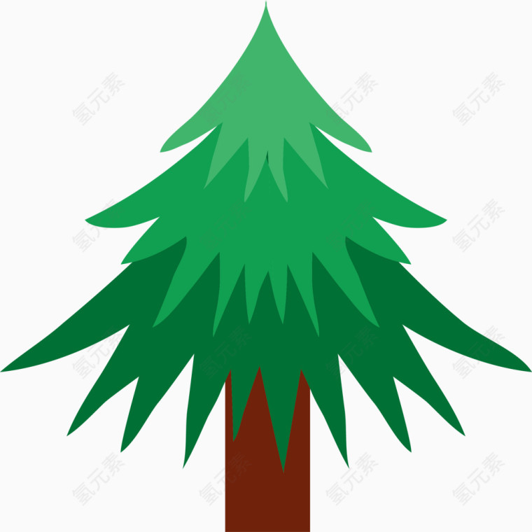 绿色松树矢量图