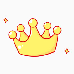 金色卡通皇冠装饰图案