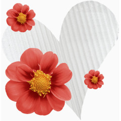 纸质爱心花朵