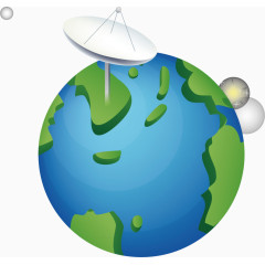 矢量图地球信号接收