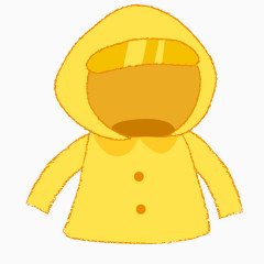 黄色可爱儿童雨衣