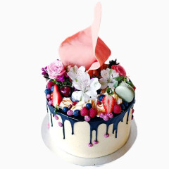 花朵水果翻糖蛋糕