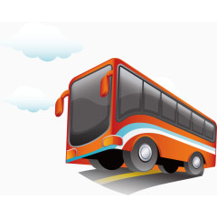 矢量PPT创意旅游大巴士图标